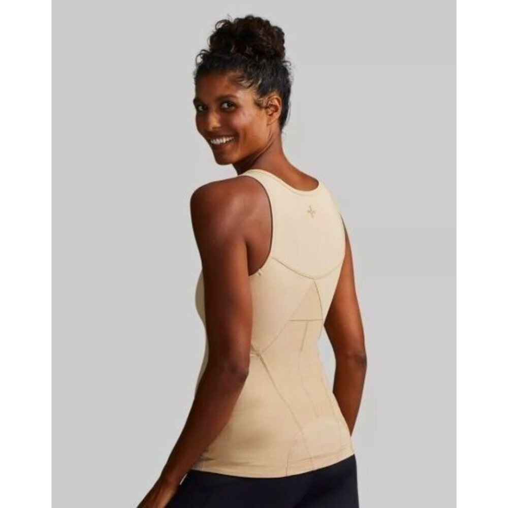 Tommie Copper® Women's XL Lower Back Support Tank Nude Beige Stretch Support NEW